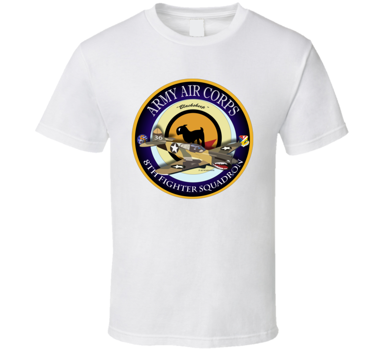 Aac - P-40 Warhawk - 49fg - 8th Fighter Squadron - T-shirt