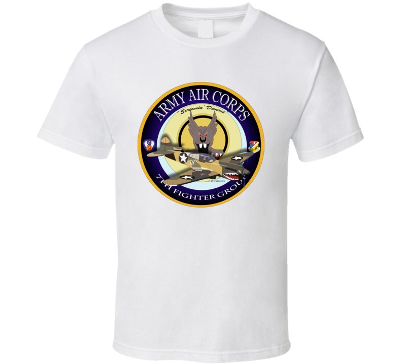 Aac - P-40 Warhawk - 49fg - 7th Fighter Squadron T-shirt
