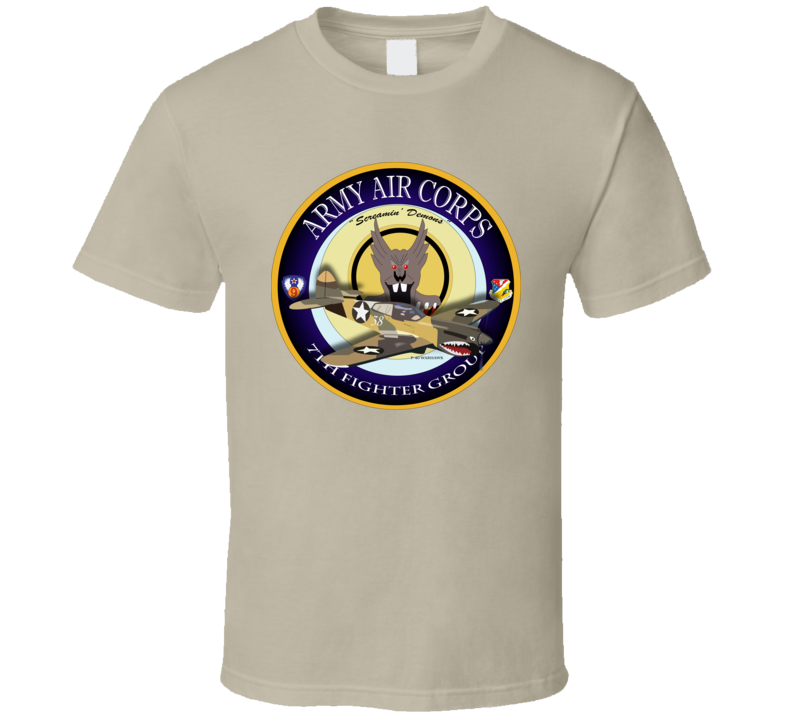 Aac - P-40 Warhawk - 49fg - 7th Fighter Squadron T-shirt