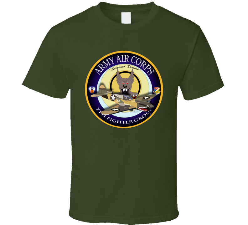 Aac - P-40 Warhawk - 49fg - 7th Fighter Squadron T-shirt