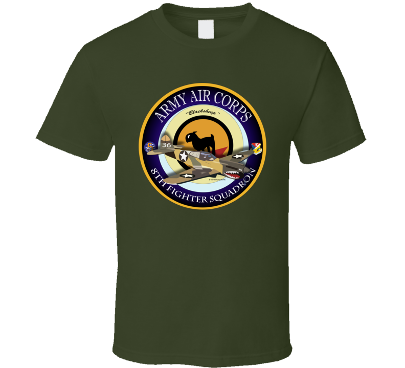Aac - P-40 Warhawk - 49fg - 8th Fighter Squadron - T-shirt