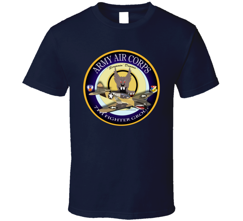 Aac - P-40 Warhawk - 49fg - 7th Fighter Squadron T-shirt