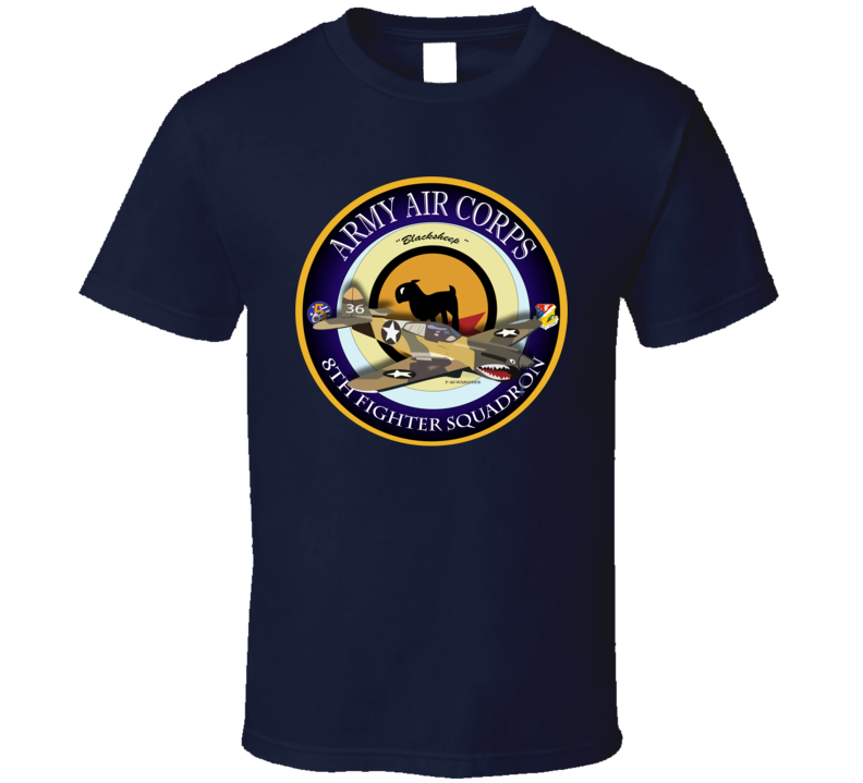 Aac - P-40 Warhawk - 49fg - 8th Fighter Squadron - T-shirt
