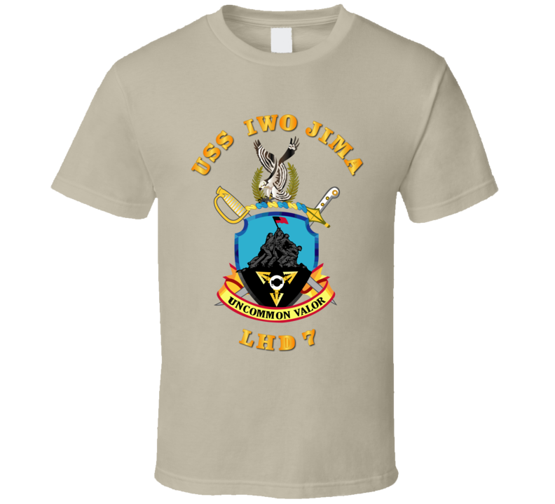 Navy - Uss Iwo Jima (lhd-7) Wo Bakgrd T-shirt