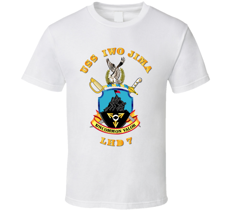 Navy - Uss Iwo Jima (lhd-7) Wo Bakgrd T-shirt