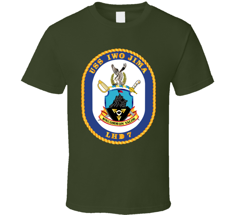 Navy - Uss Iwo Jima (lhd-7) Wo Txt T-shirt