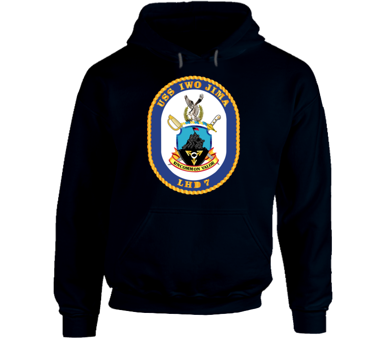 Navy - Uss Iwo Jima (lhd-7) Wo Txt Hoodie
