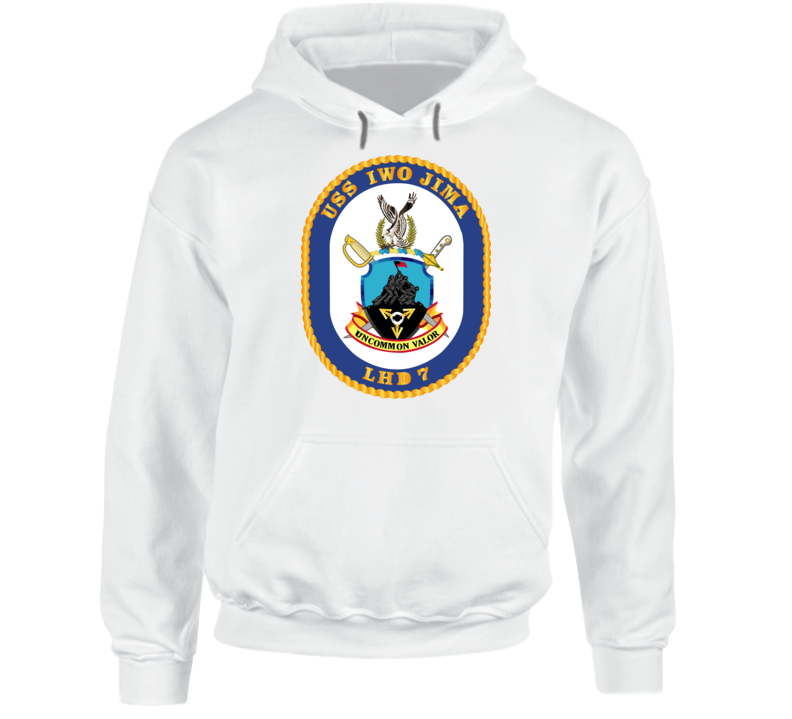 Navy - Uss Iwo Jima (lhd-7) Wo Txt Hoodie