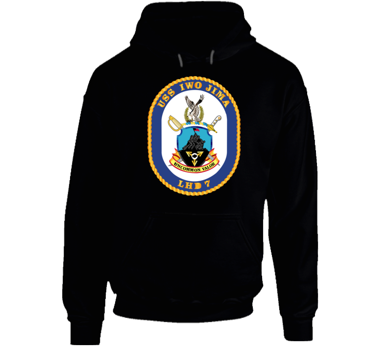 Navy - Uss Iwo Jima (lhd-7) Wo Txt Hoodie