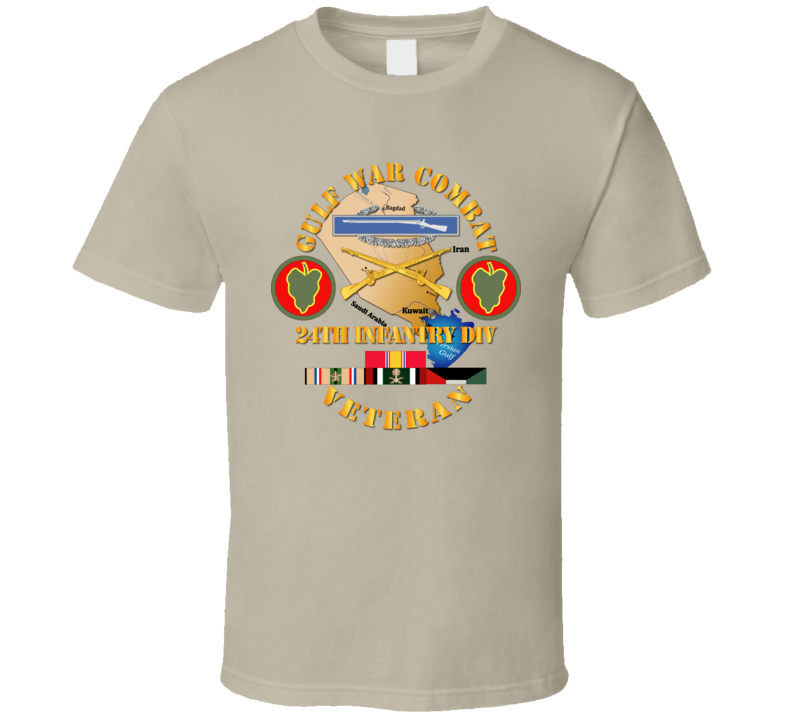 Army - Gulf War Combat Infantry Vet W 24th Id Ssi - T-shirt