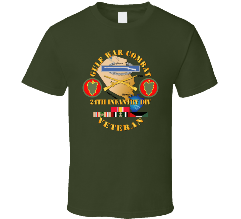 Army - Gulf War Combat Infantry Vet W 24th Id Ssi - T-shirt