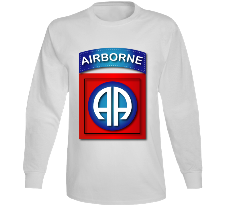 Army - 82nd Airborne Division - Ssi Wo Txt Long Sleeve