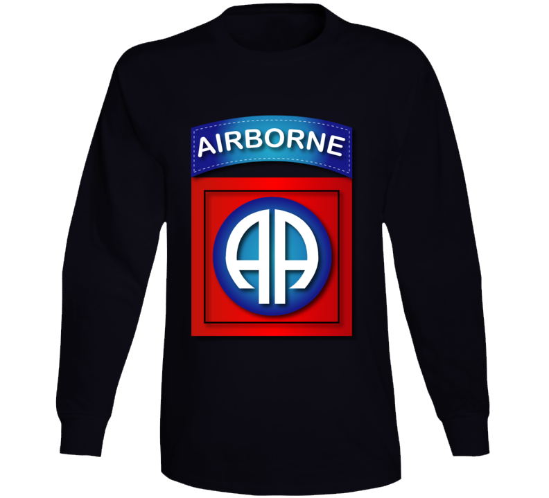 Army - 82nd Airborne Division - Ssi Wo Txt Long Sleeve