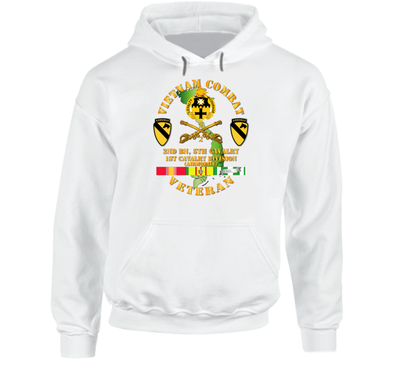 Army - Vietnam Combat Cavalry Veteran W 2nd Bn 5th Cav Dui - 1st Cav Div Hoodie