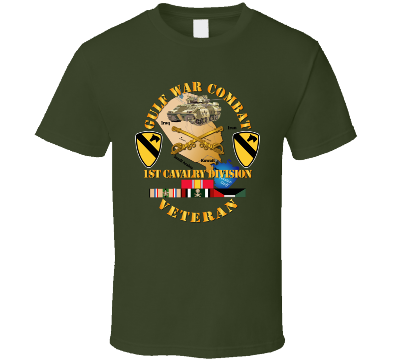 Army - Gulf War Combat Infantry Vet W 1st Cav Div Ssi - T-shirt