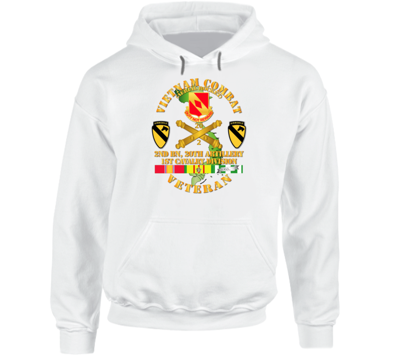 Army - Vietnam Combat Veteran W 2nd Bn 20th Artillery Dui - 1st Cav Div V1 - Hoodie
