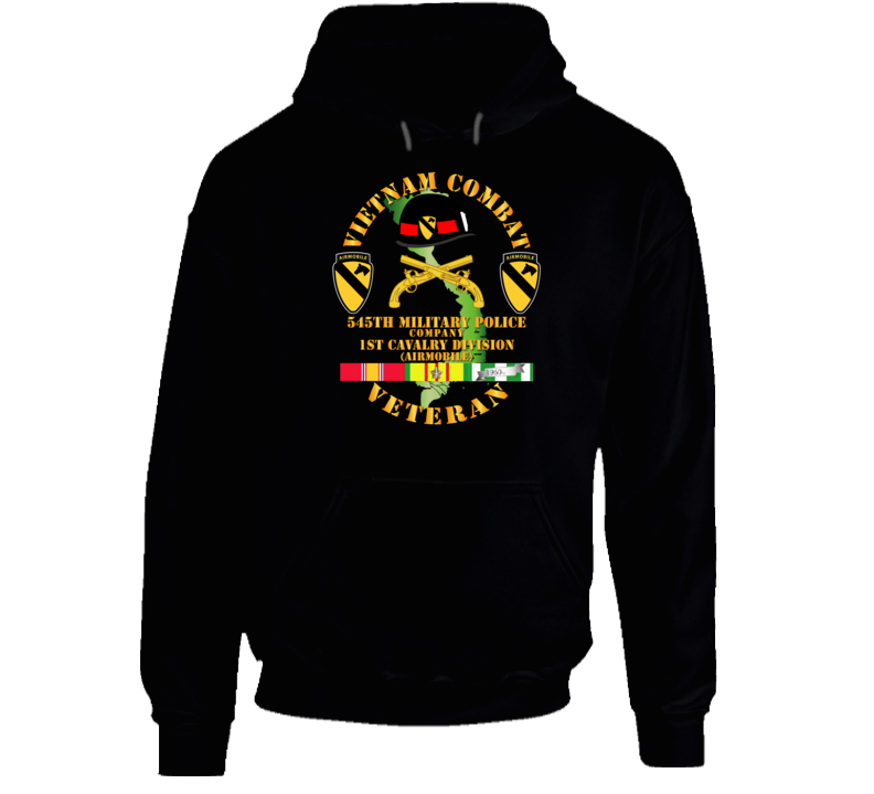 Army - Vietnam Combat Cavalry Veteran W 545th Military Police Co - 1st Cav Div Hoodie