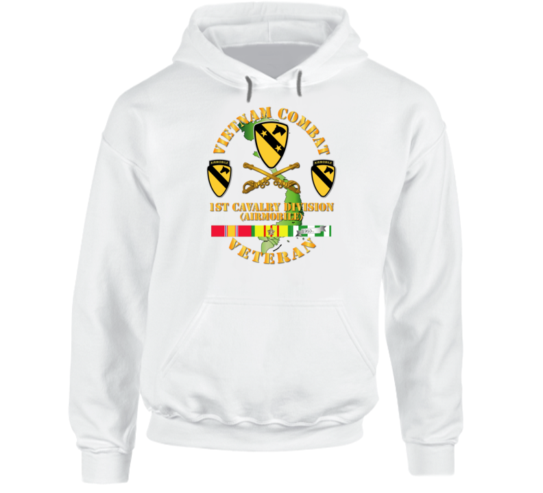 Army - Vietnam Combat Veteran W 1st Cav Dui Hoodie