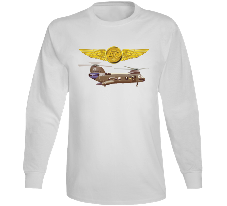 Usmc - Marine Aircrew W Ch46 Long Sleeve