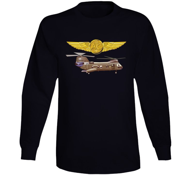 Usmc - Marine Aircrew W Ch46 Long Sleeve