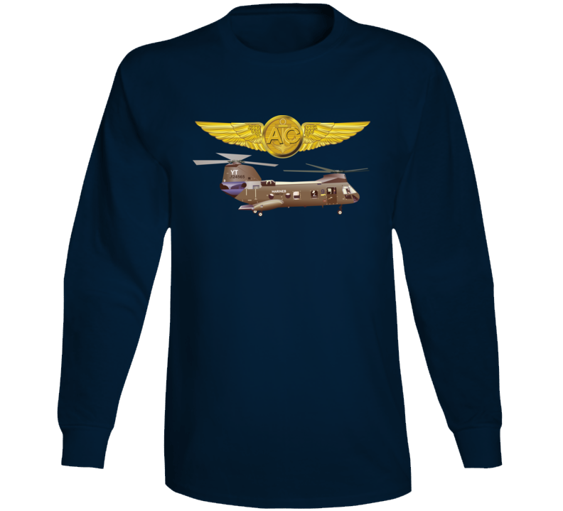 Usmc - Marine Aircrew W Ch46 Long Sleeve