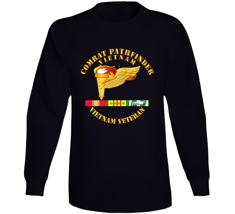 Army - Combat Pathfinder Veteran W Vn Svc Long Sleeve