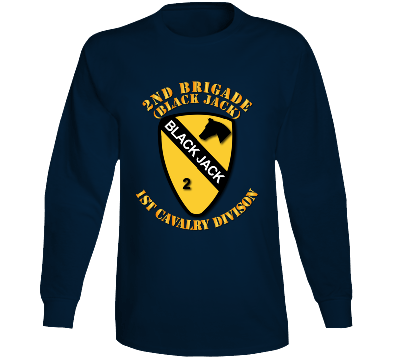 Army - 2nd Brigade - 1st Cav Div - Black Jack Offset Long Sleeve