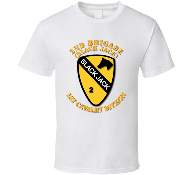 Army - 2nd Brigade - 1st Cav Div - Black Jack Offset T-shirt