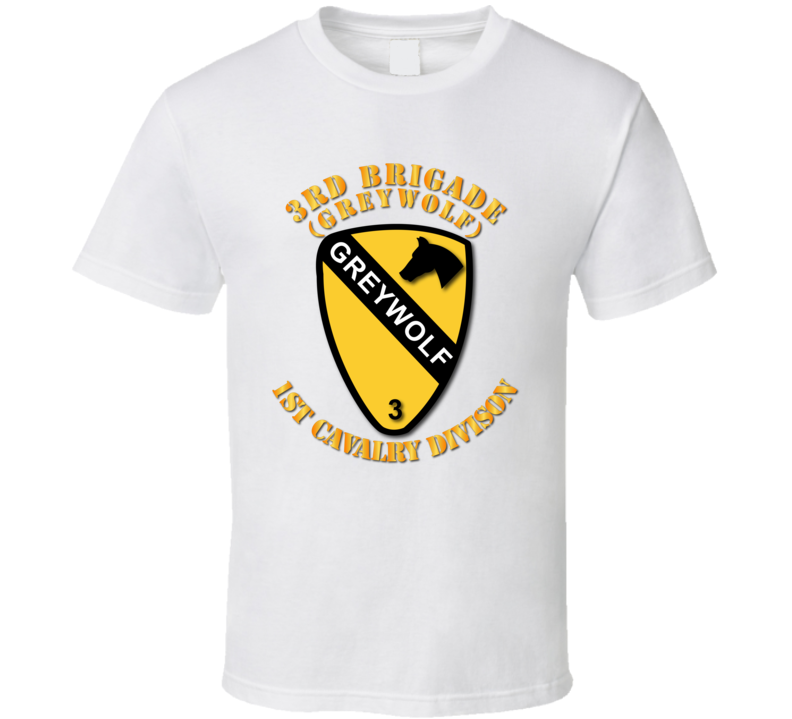 Army - 3rd Brigade - 1st Cav Div - Greywolf T-shirt