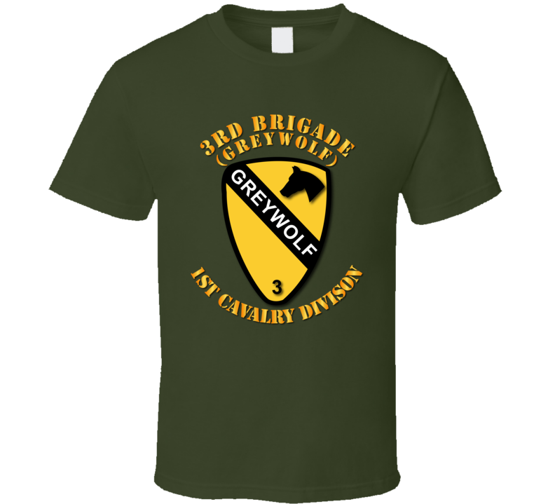 Army - 3rd Brigade - 1st Cav Div - Greywolf T-shirt