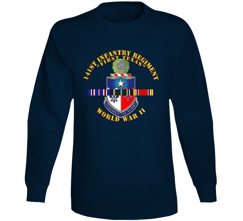 Army - 141st Infantry Regiment Wwii W Svc Europe Long Sleeve