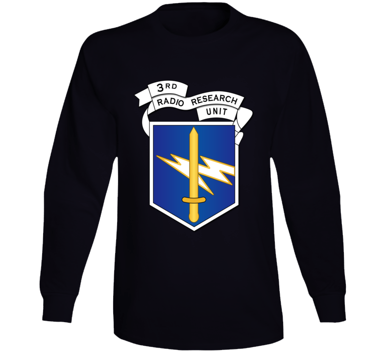 Army - 3rd Radio Research Unit Mobile Det  W Vn Svc - Blue Wo Txt Long Sleeve