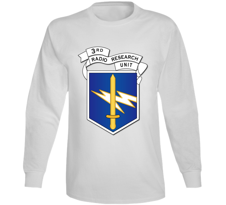 Army - 3rd Radio Research Unit Mobile Det  W Vn Svc - Blue Wo Txt Long Sleeve