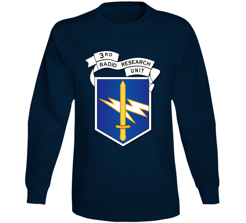 Army - 3rd Radio Research Unit Mobile Det  W Vn Svc - Blue Wo Txt Long Sleeve