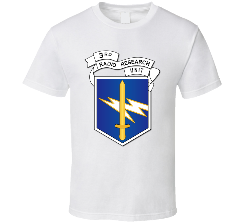 Army - 3rd Radio Research Unit Mobile Det  W Vn Svc - Blue Wo Txt T-shirt
