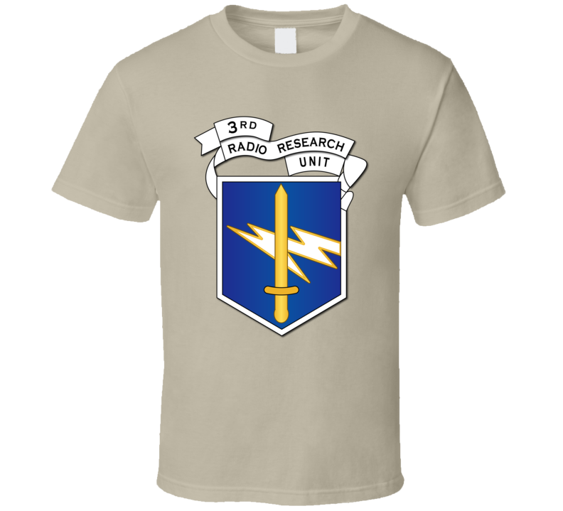 Army - 3rd Radio Research Unit Mobile Det  W Vn Svc - Blue Wo Txt T-shirt
