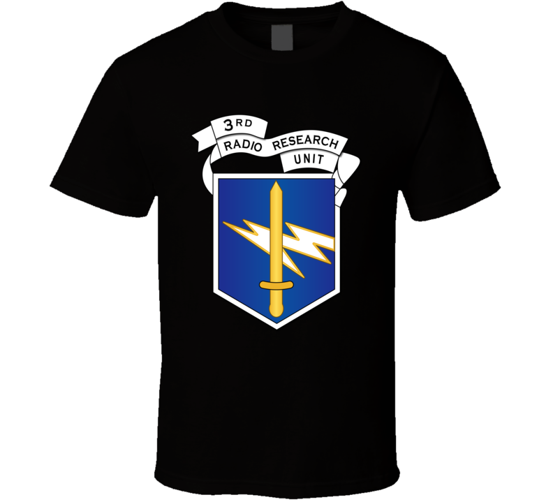 Army - 3rd Radio Research Unit Mobile Det  W Vn Svc - Blue Wo Txt T-shirt