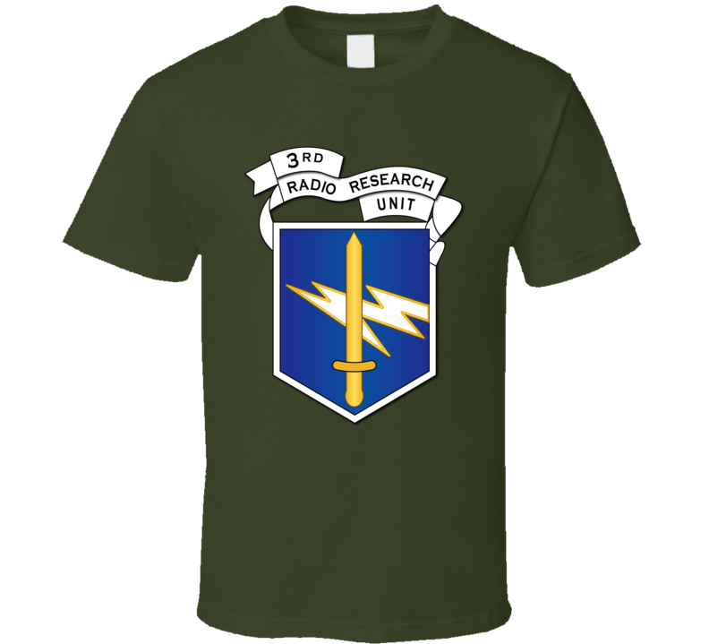 Army - 3rd Radio Research Unit Mobile Det  W Vn Svc - Blue Wo Txt T-shirt