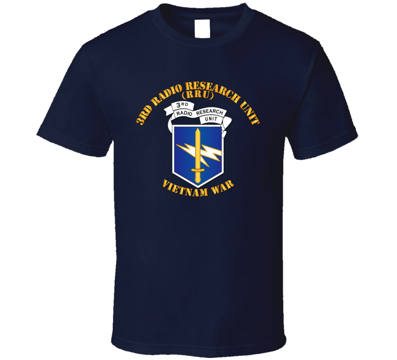 Army - 3rd Radio Research Unit Mobile Det  - Vietnam War - Blue T-shirt