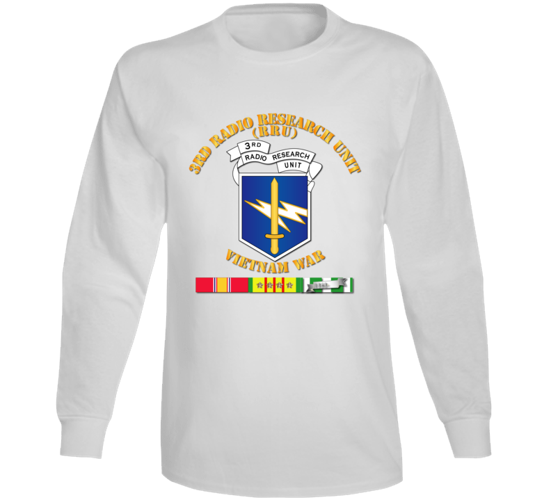 Army - 3rd Radio Research Unit Mobile Det  W Vn Svc - Blue Long Sleeve