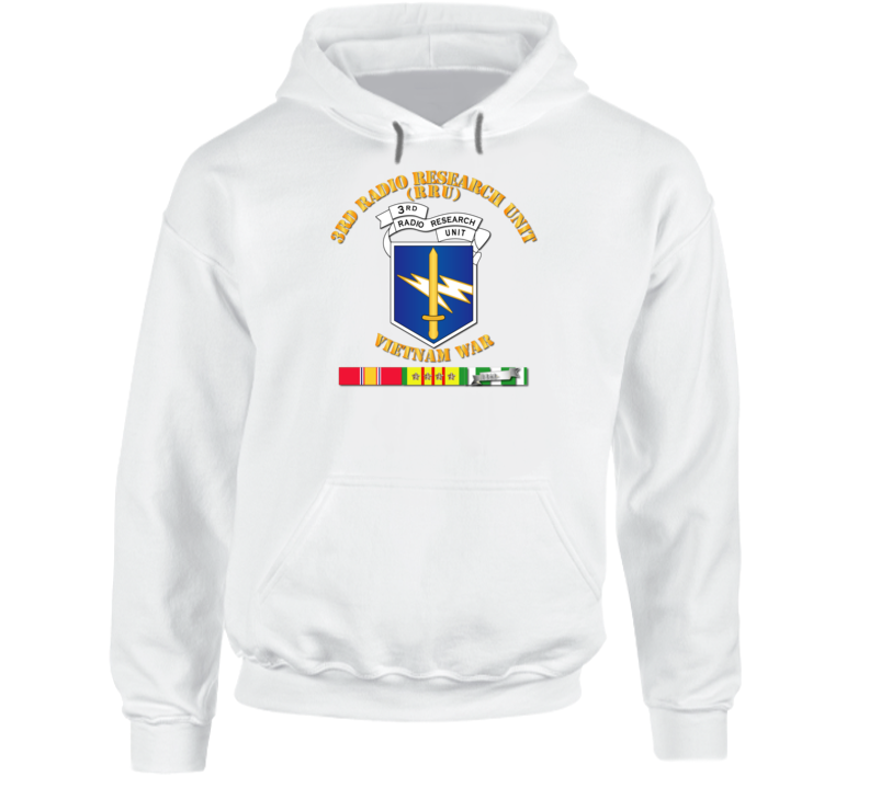 Army - 3rd Radio Research Unit Mobile Det  W Vn Svc - Blue Hoodie