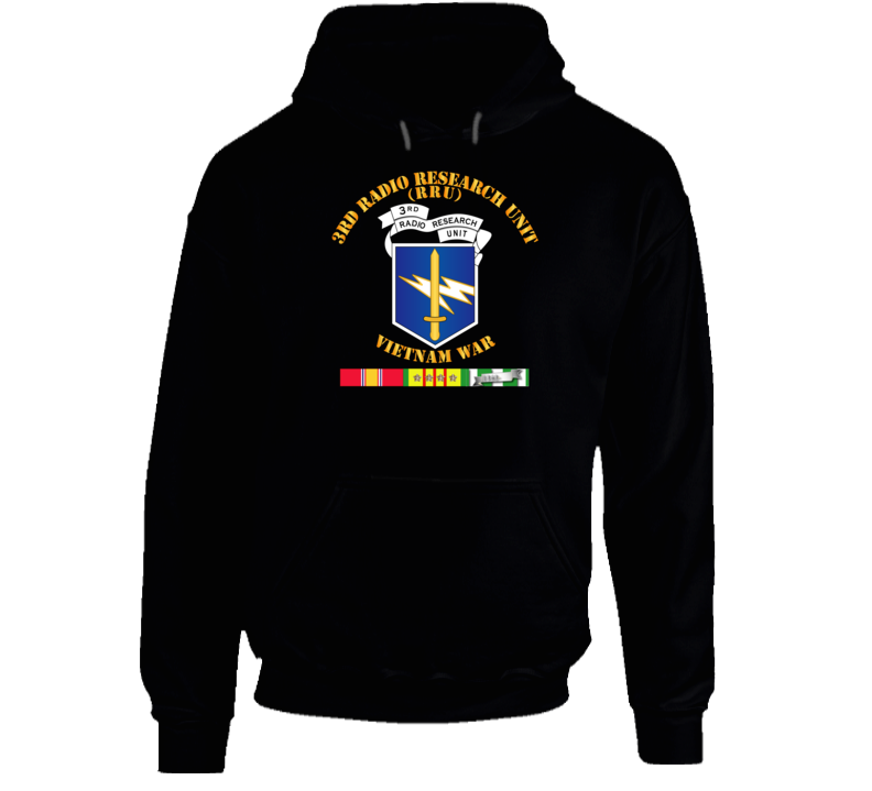 Army - 3rd Radio Research Unit Mobile Det  W Vn Svc - Blue Hoodie