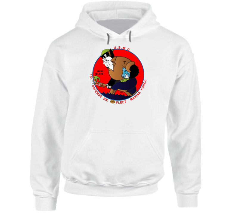 Usmc - 1st Defense Battalion Wake Island - Wwii Hoodie