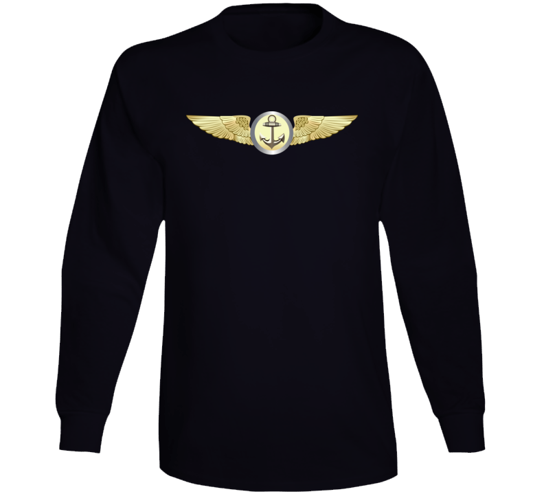 Navy - Naval Aviation Observer - Nao - Smooth Wo Txt Long Sleeve