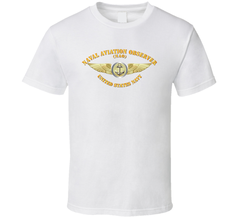 Navy - Naval Aviation Observer - Nao - Rough T Shirt