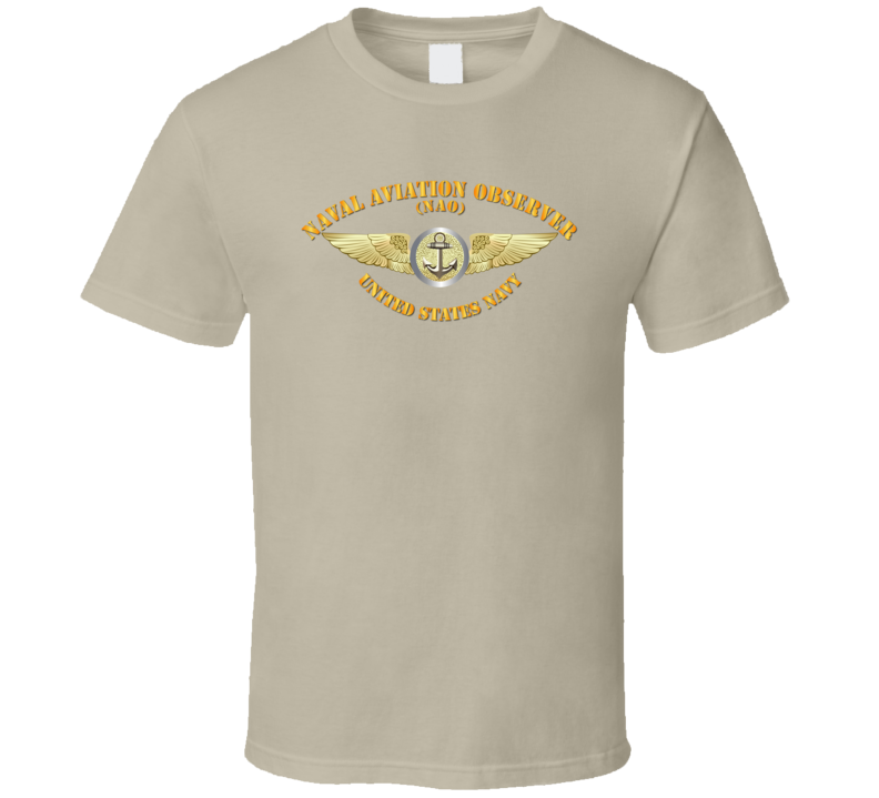 Navy - Naval Aviation Observer - Nao - Rough T Shirt