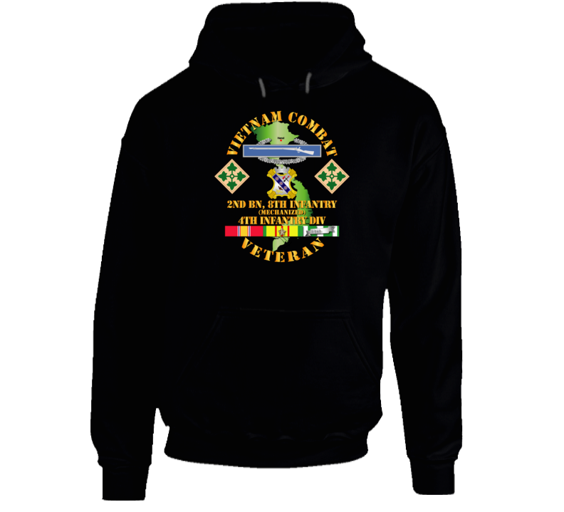 Army - Vietnam Combat Infantry Veteran W 2nd Bn 8th Inf (mech) - 4th Id Ssi - Hoodie