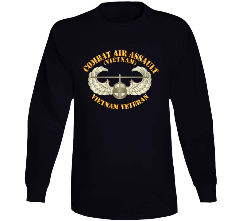 Army - Combat Air Assault - Vietnam W 2 Star Long Sleeve