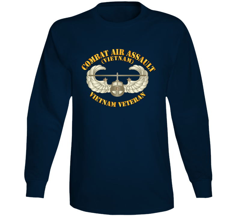 Army - Combat Air Assault - Vietnam W 3 Star Long Sleeve