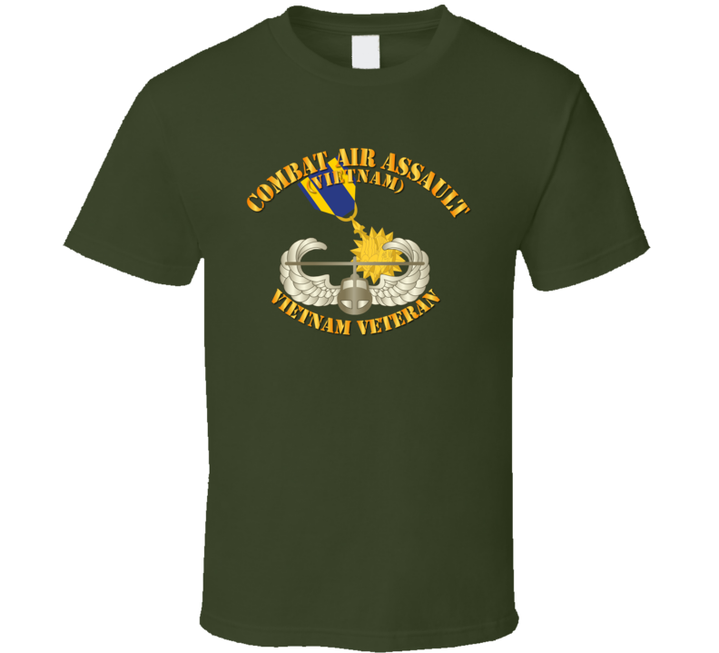 Army - Combat Air Assault - Vietnam W Air Medal V1 T Shirt